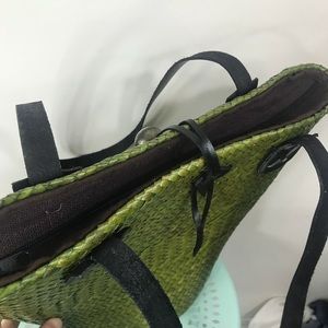 Bags - VINTAGE | Green Straw Bag Lined Bags - VINTAGE | Green Straw Bag Lined
